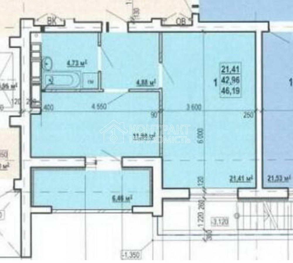 Продам 1-кімн.квартиру 46м2 ЖК Пташка Птичка метро Ак.Павлова Харків - зображення 1