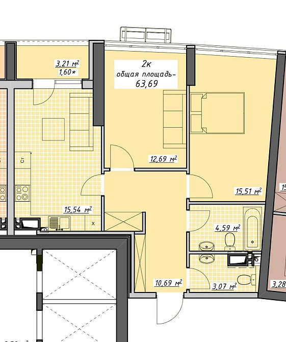 2к жк Атмосфера. 7 секция ПРЯМОЙ ВИД МОРЯ Одесса - изображение 2