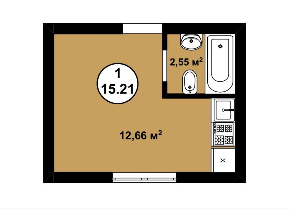 Смарт квартира 15,2 м забудовник ГАЗ Oazis Hills Софіївська Борщагівка Софіївська Борщагівка - зображення 8