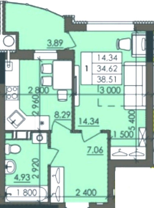 1-кімнатна квартира з ІНДИВІДУАЛЬНИМ ОПАЛЕННЯМ в 5 хвилинах від центру Кременчуг - изображение 4