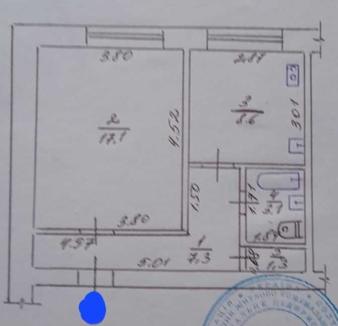 Продаж 1-ої квартири в цегляному будинку Горишние Плавни - изображение 1