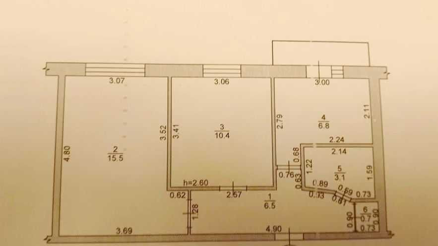 2-кімн. квартира. Газ. Кімнати роздільні. Кримський бульвар. Терміново Одесса - изображение 8