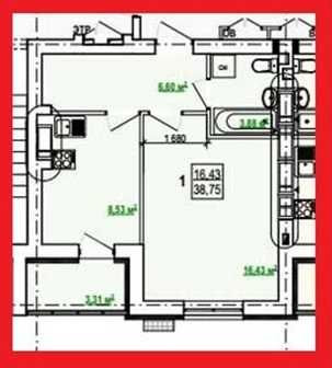 39 м2 ЕСТЬ ОТОПЛЕНИЕ! Продам 1 комн квартиру ЖК Гидропарк СРОЧНО! AB Харьков - изображение 1