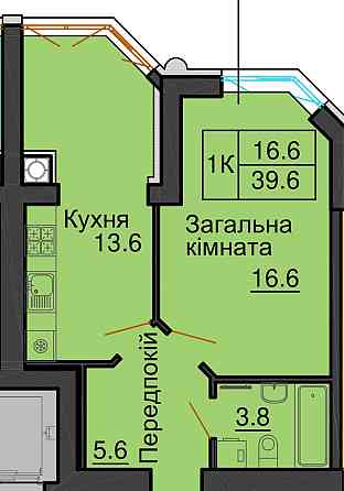 1 к квартира, від забудовника Мартинова А.М.ЖК Софія Резиденція Софиевская Борщаговка