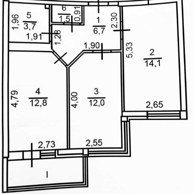 Супер цена ! Акварель 2. Полноценная 2 ком. 57м. Ремонт, мебель Лиманка - изображение 7