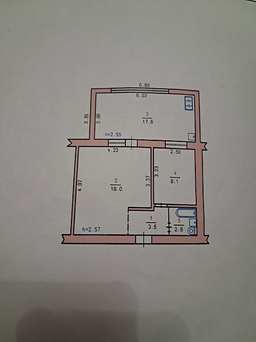 2к чешка на гречанах з гарним ремонтом та добудованим балконом! Хмельницкий - изображение 6