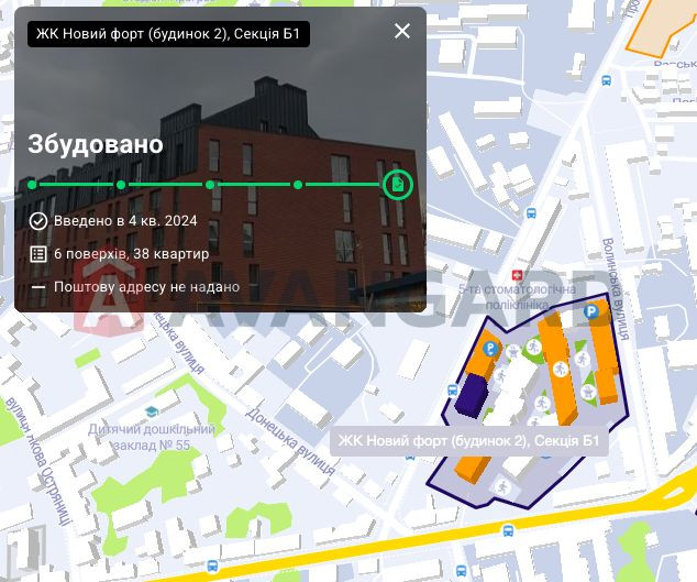 Продаж 1 кім 44 м2 в ЖК Новий Форт на Волинській Львів - зображення 4