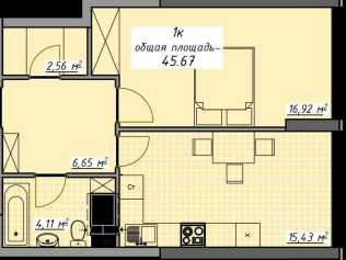 Квартира 45.7 м2 ЖК Атмосфера/Генуэзская/Курортный переулок Одеса - зображення 7