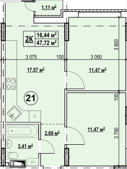 Двокімнатна квартира с балконом біля лісу,метро Бориспільська 5 хв! Київ - зображення 1