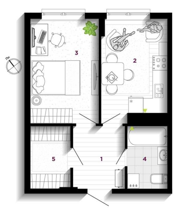 ЗДАНА 1-кім. з частковим РЕМОНТОМ! Гаряча ціна! Ивано-Франковск - изображение 4