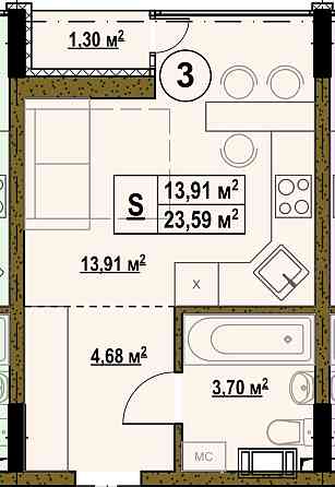 Смарт-квартира біля лісу від забудовника!Київ,м.Бориспільська 5 хв. Киев
