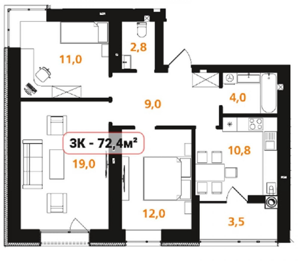 ТРИкімнатна квартира від надійного Забудовника Ивано-Франковск - изображение 1