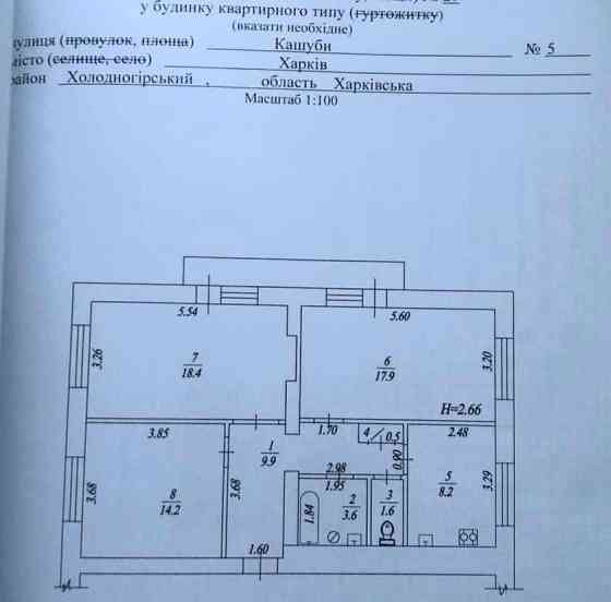 3х комнатная квартира с ремонтом Холдная гора ЖБ перекрытия Харьков