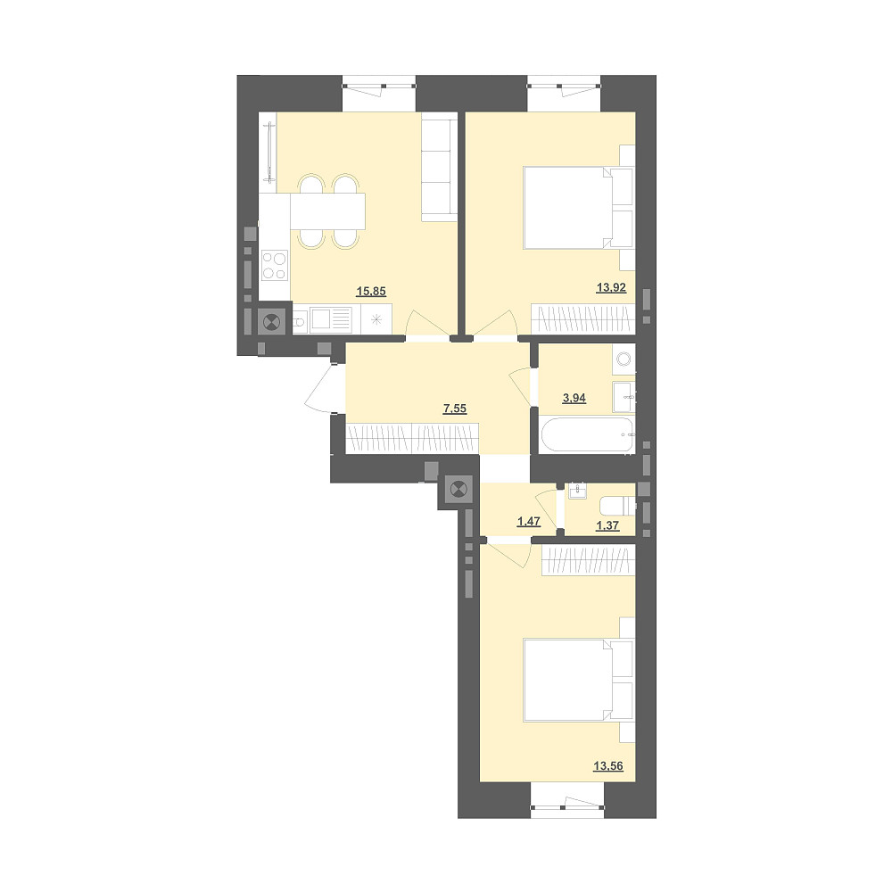Продаж(Єоселя) 2-кімнатної квартири 57 м2 Пустомити (9км.від Львова) Пустомыты - изображение 2