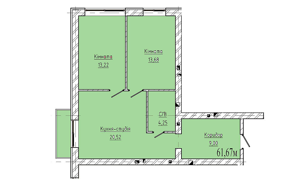 2 кім квартира на Дружбі з власною ділянкою 800 м від рест. Братислава Тернопіль - зображення 1