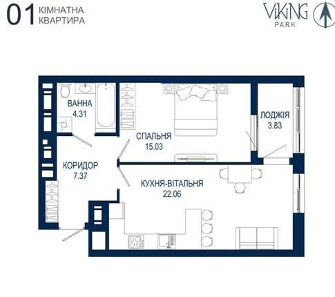 Продаж. 1кімнатна квартира в ЖК Вікінг Парк, Пимоненка 1 Львов - изображение 6