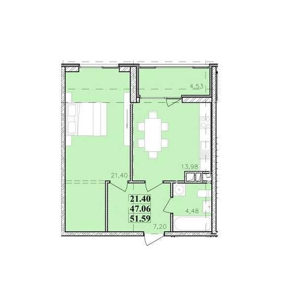 Квартира 52 кв.м. у зданому ЖК бізнес-класу на Фонтані. Одесса - изображение 2