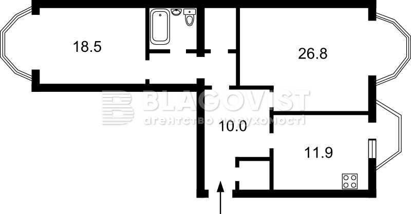 Оренда просторої квартири Волоська 51/27 Киев - изображение 2
