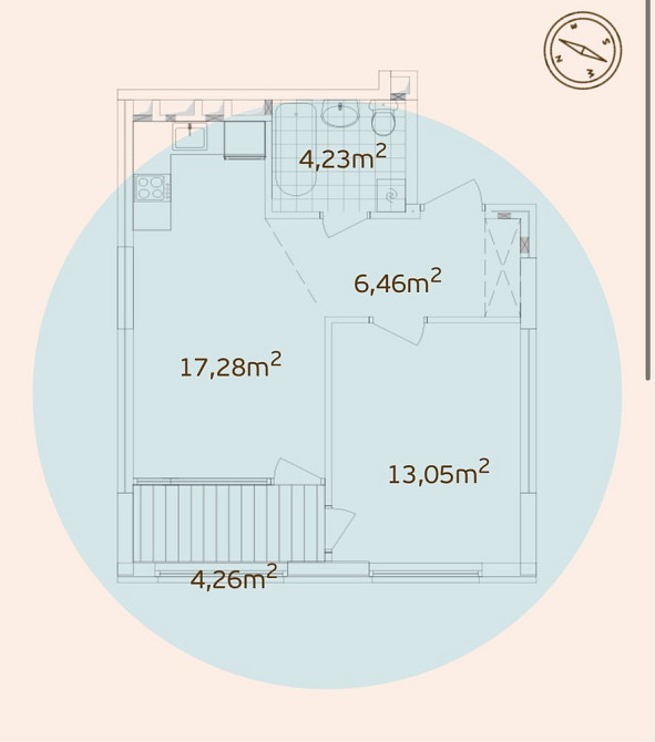 Крута пропозиція! 1-к квартира 46м2 ЖК Варшавський Плюс Виноградар Київ - зображення 2