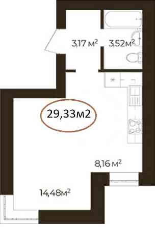 Студія 30м2 Планування топ Ірпінь Вигідна ціна +розтермінування без% Ірпінь