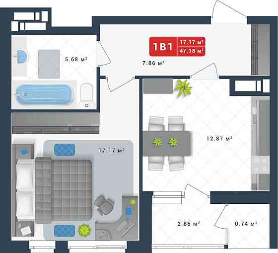 1 кімнатна квартира ЖК Причал 8 Київ Дарницький р-н Є-оселя Киев