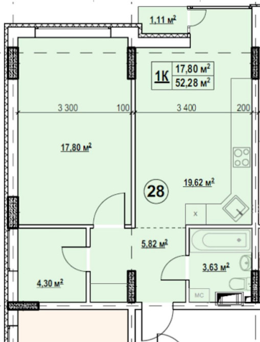 Однокімнатне житло в Дарницькому районі Київ - зображення 2