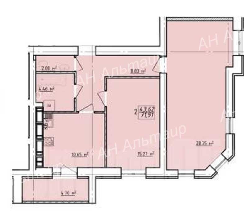 ЖК Левада-2 Продам видовую 2К квартиру S=71м2 Дом сдан GT Харків - зображення 1