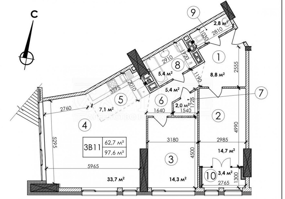 Продаж / Квартира / Шевченківський  / ЖК Manhattan City / 98 м2 Киев - изображение 2