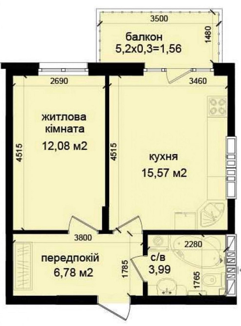 Топ пропозиція! 1-к квартира 42м2 ЖК Криш алеві Джерела Київ - зображення 1
