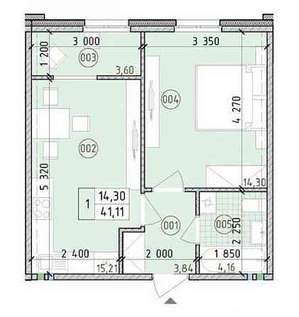 Топ ціна! 1-к квартира 41м2 Нова Англія Престое Киев