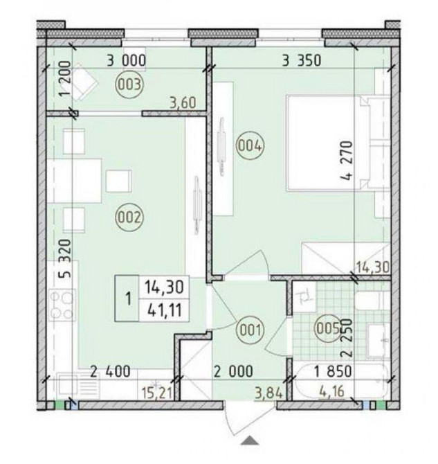 Топ ціна! 1-к квартира 41м2 Нова Англія Престое Киев - изображение 1