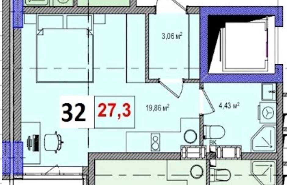 Квартира студія в Солом'янському районі за доступно ціною 14200 у.е. Киев - изображение 4