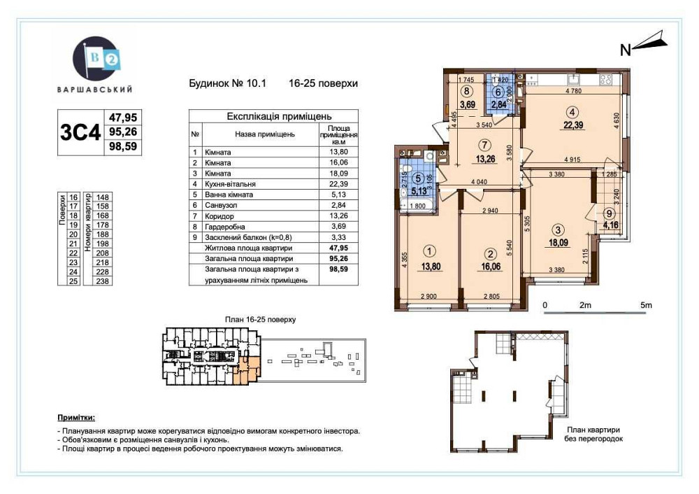 Продаж 3 кім Варшавский 2 Варшавський Буд 10.1 Олеся Крістерів Ключі Киев - изображение 1