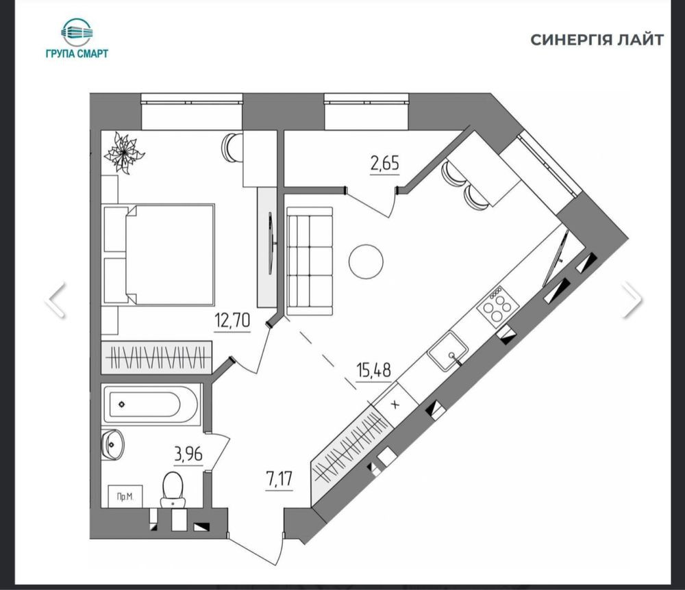 1 км. квартира новобудова Рівне - зображення 6