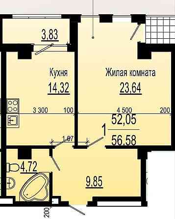 ДОКУМЕНТЫ! ЖК Павловский Квартал ЦЕНТР Продам 1 комн. квартиру 57м2 AB Харків