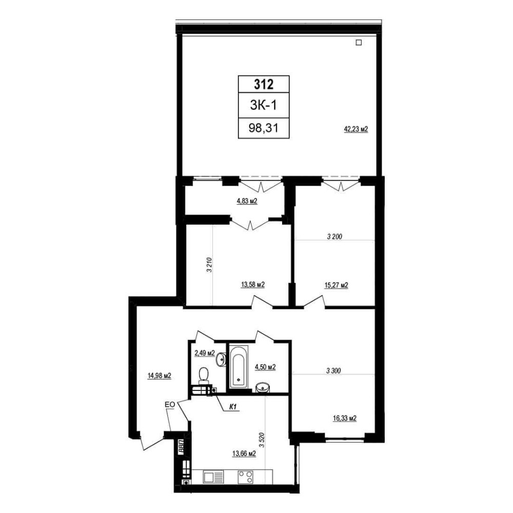 3-кімн. квартира на 1 поверсі з власною терасою Софиевская Борщаговка - изображение 2