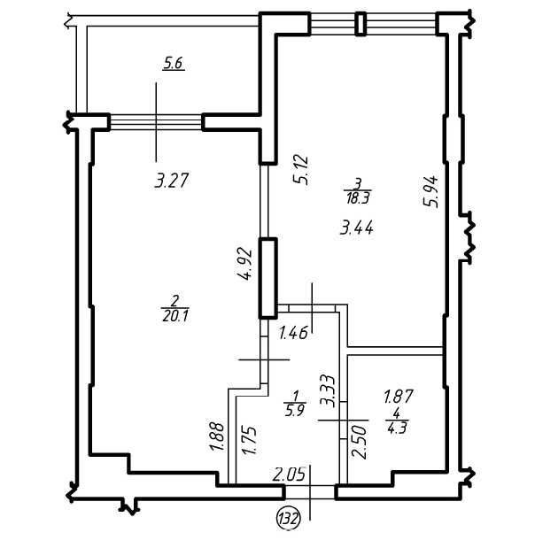 Однокімнатна кваритра 54,2 м.кв. БЛИЖНІЙ ЦЕНТР ЖК "Comfort Hill" Львів - зображення 2