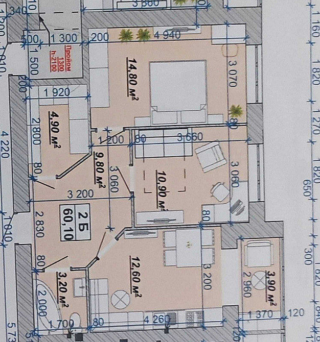Вигідно, Княгинен, 2к квартира, 6 поверх Ивано-Франковск - изображение 2