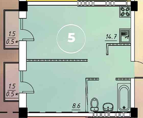 1к. квартира 35м2 Via Roma Одесса