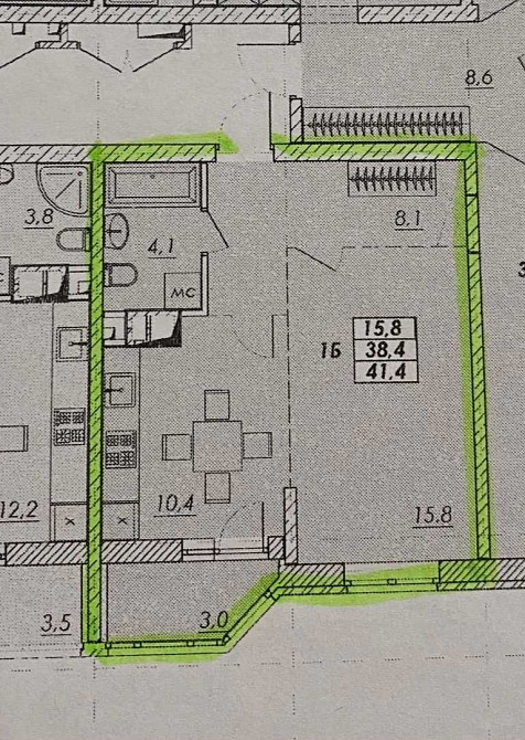 1-ком квартира(41м2) Дом СДАН! ЖК "Прохоровский Квартал" от СК Стикон. Одеса - зображення 2