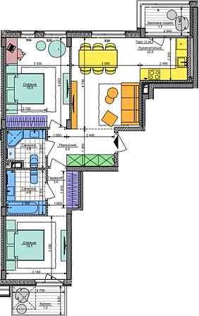 Зручне планування! 2-к квартира 72м2 ЖК Республіка Respublika Киев