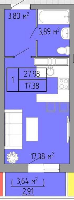 СРОЧНО!Студийная квартира в Приморском районе. Дом сдан.ТОРГ. Одесса - изображение 1