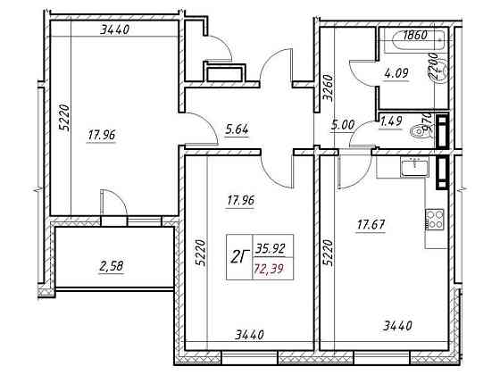 ЖК Навігатор 2 Оболонський район 2к площа 73 м.кв. Киев