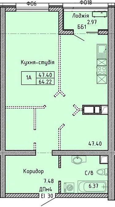 1-комнатная квартира в ЖК Олимпийский, Парк Победы/Аркадия/пр.Шевченко Одеса - зображення 2