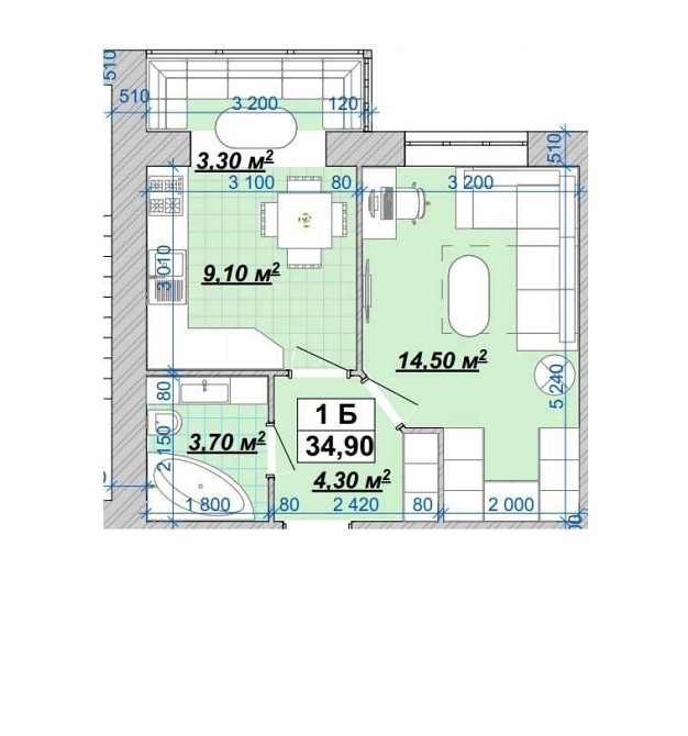 Центр,продам квартиру 1-кімн,Галицька-Княгинин,однокімнатна,Васильянок Ивано-Франковск - изображение 3