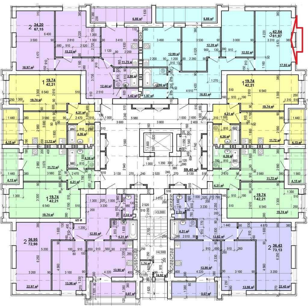 ЖК МИРА 3 продам 3-комн квартиру 82м2 в Новострое MV Харків - зображення 1