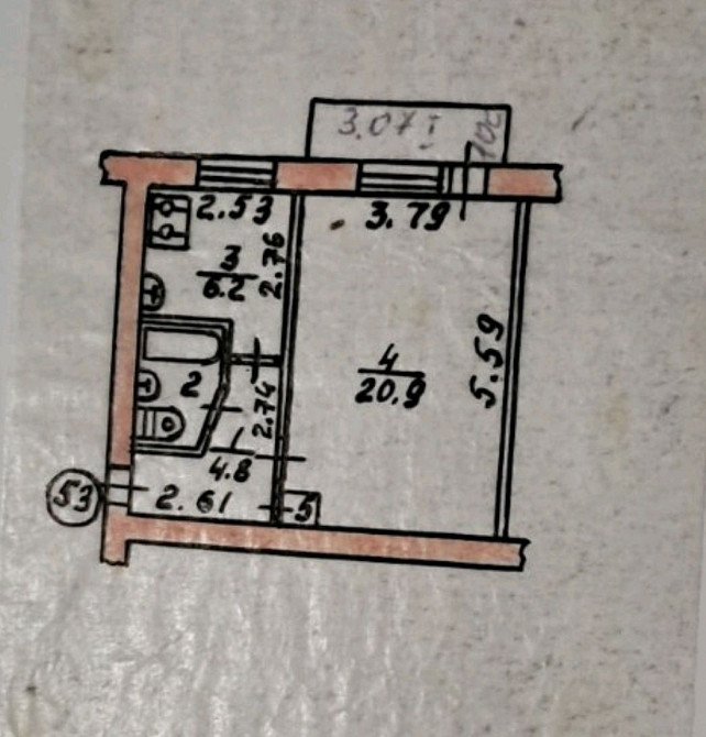 Продаж 1 к квартира 36 м2 на 2 поверсі по вулиці Одінцова 14 Чернигов - изображение 4