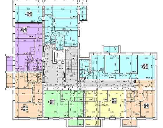 ЖК МИРА 3 продам 2-комн квартиру 54м2 в Новострое MV Харків