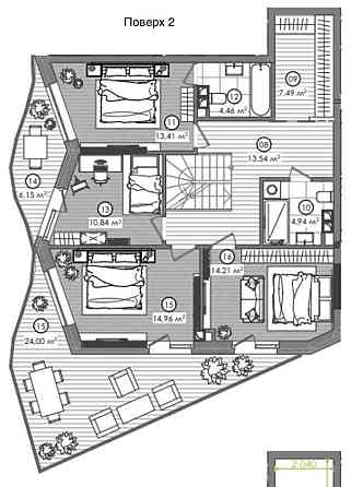 Ексклюзивний пентхаус в ЖК Creator City 178м2 з терасою на даху 76м2 Киев