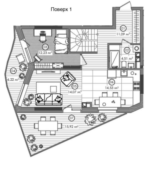 Ексклюзивний пентхаус в ЖК Creator City 178м2 з терасою на даху 76м2 Киев - изображение 5
